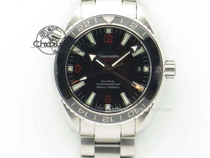 0120 FastDry Planet Ocean Master Chrono SS OM 1:1 Best Edition Black Dial On SS Bracelet A9900 V 8112